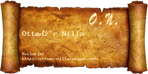 Ottmár Nilla névjegykártya
